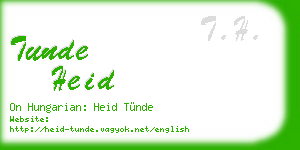tunde heid business card
